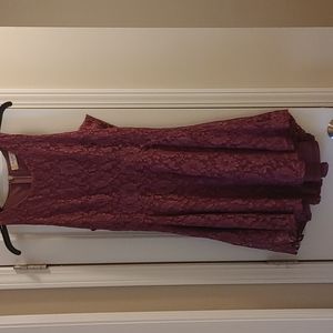 Altar'd State Sleeveless A-line Floral Lace Dress